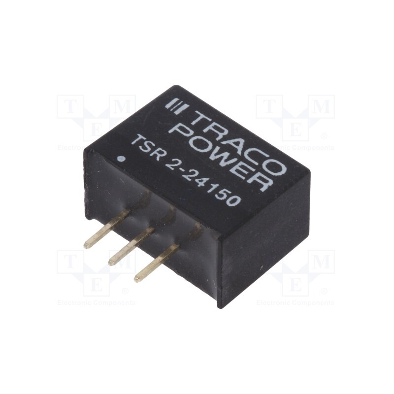 1 pcs x TRACO POWER - TSR 2-24150 - Converter: DC/DC, Uin: 18÷36V, Uout: 15VDC, Iout: 2A, SIP3, 410kHz