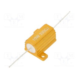1 pcs x SR PASSIVES - AHP10W-330RJ - Resistor: wire-wound, with heatsink, 330Ω, 10W, ±5%, 50ppm/°C