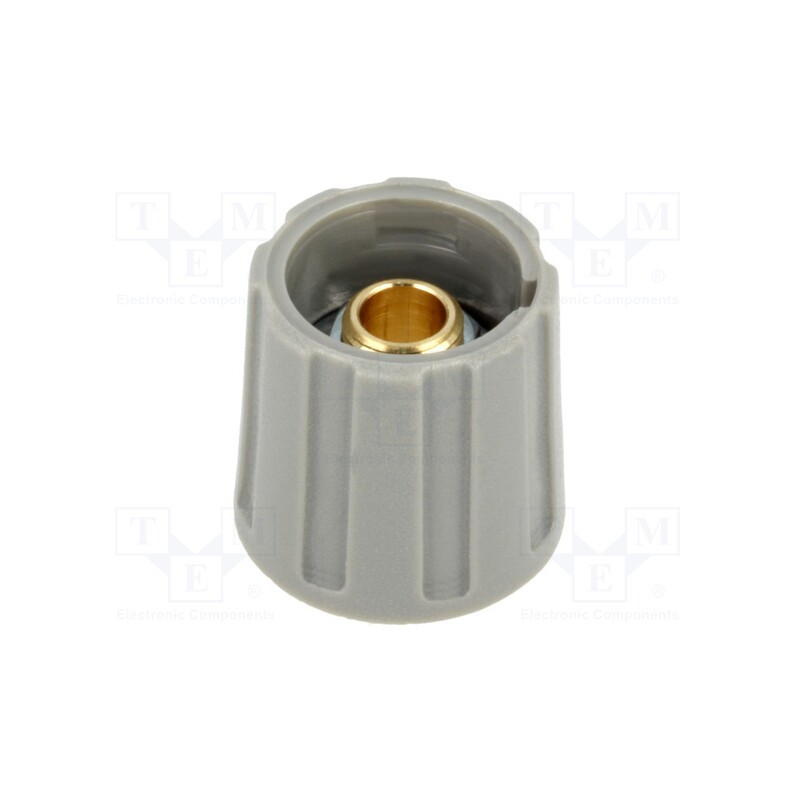 1 pcs x OKW - A2516068 - Knob, without pointer, ABS, Øshaft: 6mm, Ø16x15.5mm, grey, A2516