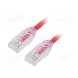 1 pcs x PANDUIT - UTP28X2MRD - Patch cord, TX6A-28™,U/UTP, 6a, solid, Cu, LSZH, red, 2m, 28AWG