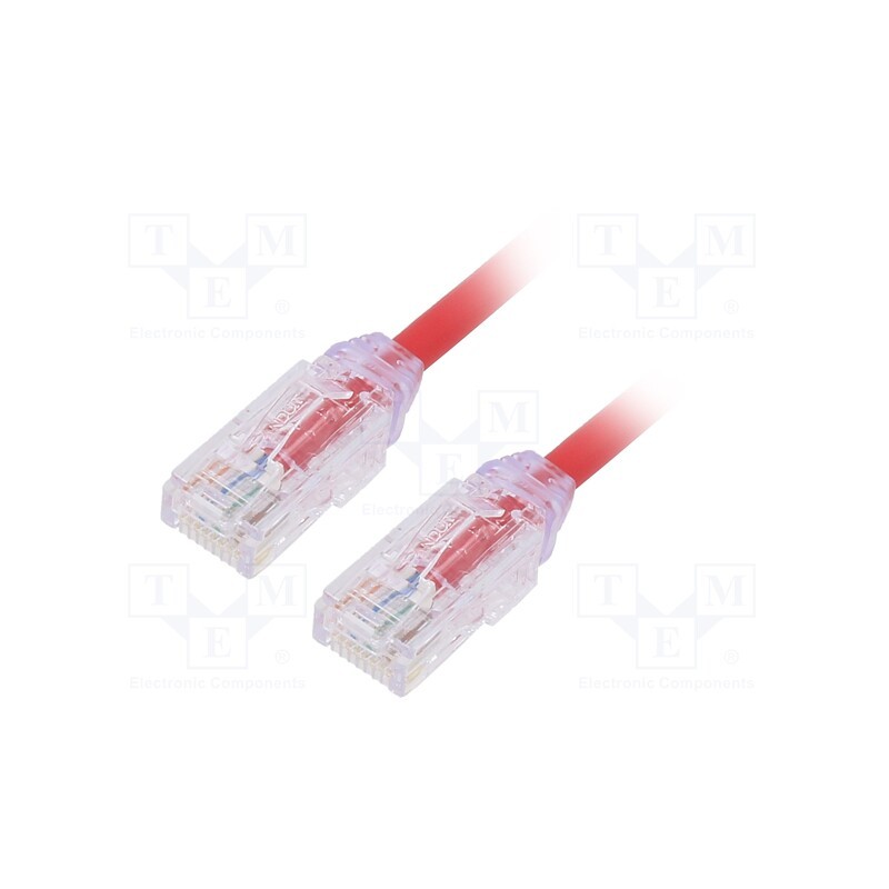 1 pcs x PANDUIT - UTP28X2MRD - Patch cord, TX6A-28™,U/UTP, 6a, solid, Cu, LSZH, red, 2m, 28AWG