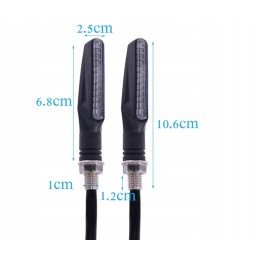 LED indicator, dynamic, floating, break-proof, 2 pcs