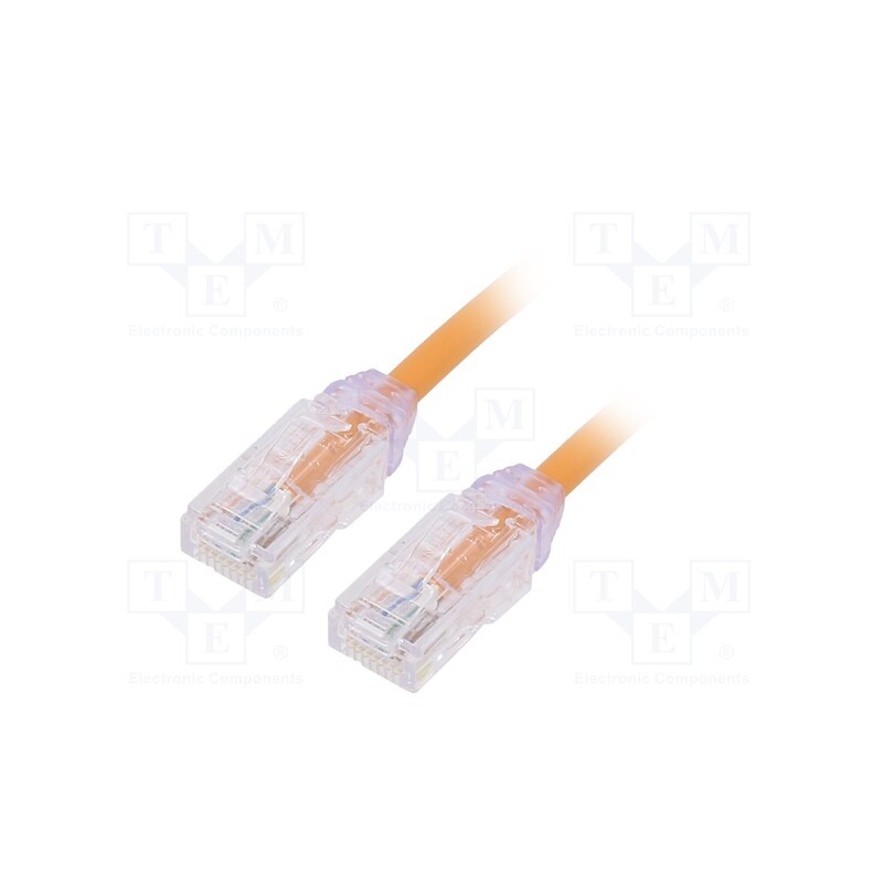 1 pcs x PANDUIT - UTP28X2MOR - Patch cord, TX6A-28™,U/UTP, 6a, solid, Cu, LSZH, orange, 2m, 28AWG