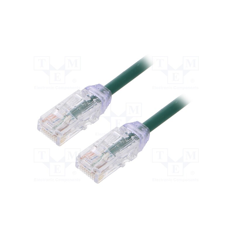 1 pcs x PANDUIT - UTP28X2MGR - Patch cord, TX6A-28™,U/UTP, 6a, solid, Cu, LSZH, green, 2m, 28AWG