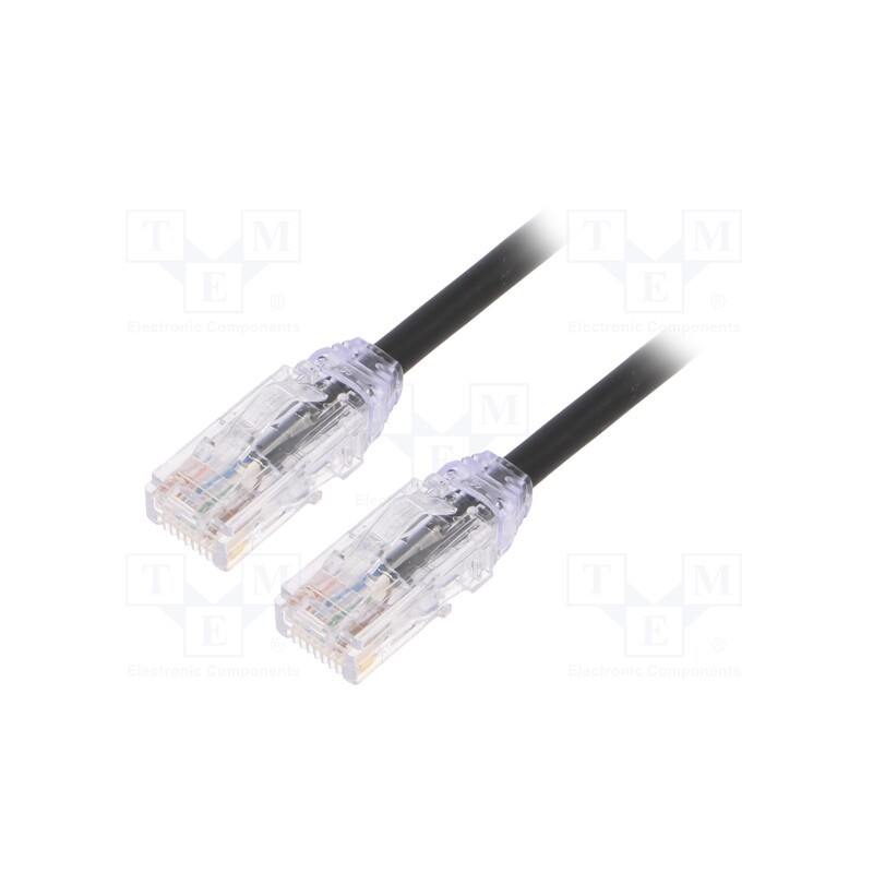 1 pcs x PANDUIT - UTP28X2MBL - Patch cord, TX6A-28™,U/UTP, 6a, solid, Cu, LSZH, black, 2m, 28AWG