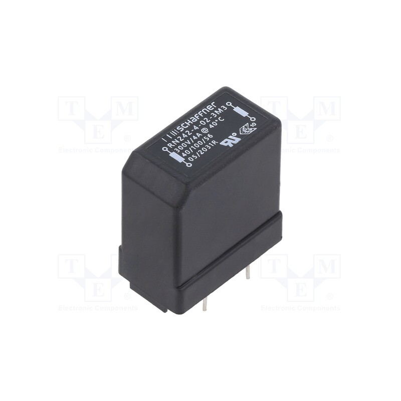 1 pcs x SCHAFFNER - RN242-4-02-3M3 - Inductor: wire with current compensation, THT, 3.3mH, 4A, 67mΩ
