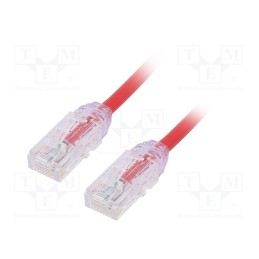 1 pcs x PANDUIT - UTP28X1MRD - Patch cord, TX6A-28™,U/UTP, 6a, solid, Cu, LSZH, red, 1m, 28AWG