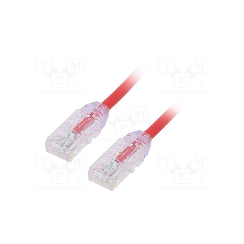 1 pcs x PANDUIT - UTP28X1MRD - Patch cord, TX6A-28™,U/UTP, 6a, solid, Cu, LSZH, red, 1m, 28AWG