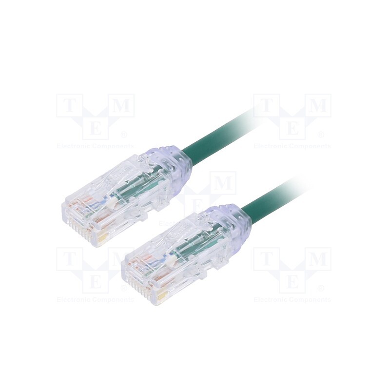 1 pcs x PANDUIT - UTP28X1MGR - Patch cord, TX6A-28™,U/UTP, 6a, solid, Cu, LSZH, green, 1m, 28AWG