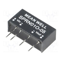 1 pcs x MEAN WELL - SPRN01O-05 - Converter: DC/DC, 1W, Uin: 45.6÷52.8V, Uout: 5VDC, Iout: 0÷200mA
