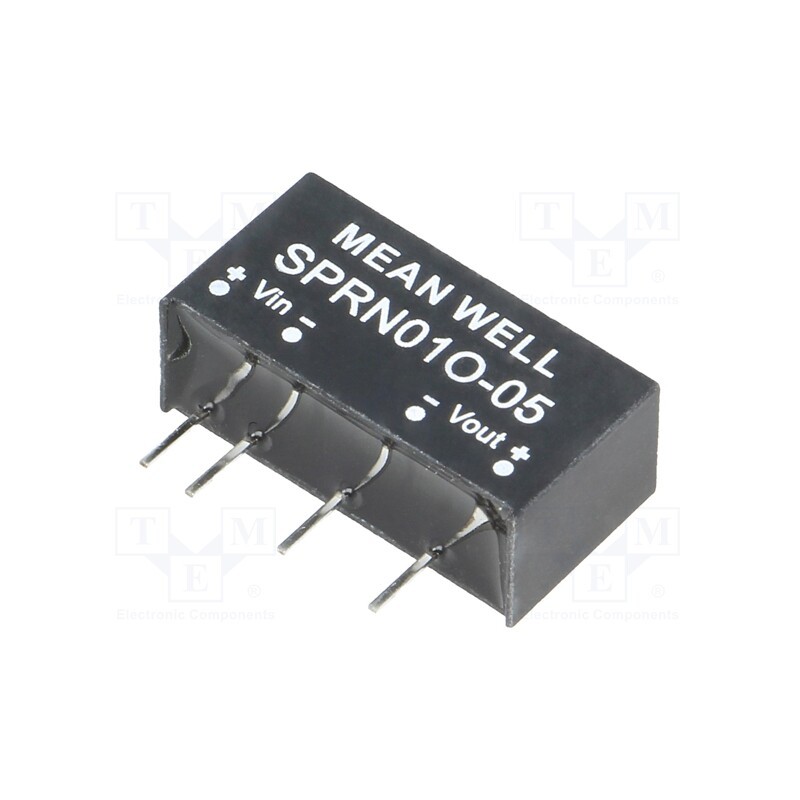 1 pcs x MEAN WELL - SPRN01O-05 - Converter: DC/DC, 1W, Uin: 45.6÷52.8V, Uout: 5VDC, Iout: 0÷200mA