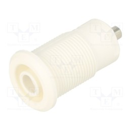 1 pcs x STu00c4UBLI - 49.7083-29 - Socket, 4mm banana, 24A, 1kV, white, nickel plated, on panel