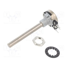 1 pcs x PIHER - T-21AHM0607204A2020 - Potentiometer: shaft, single turn, 200kΩ, 200mW, THT, 6mm, metal