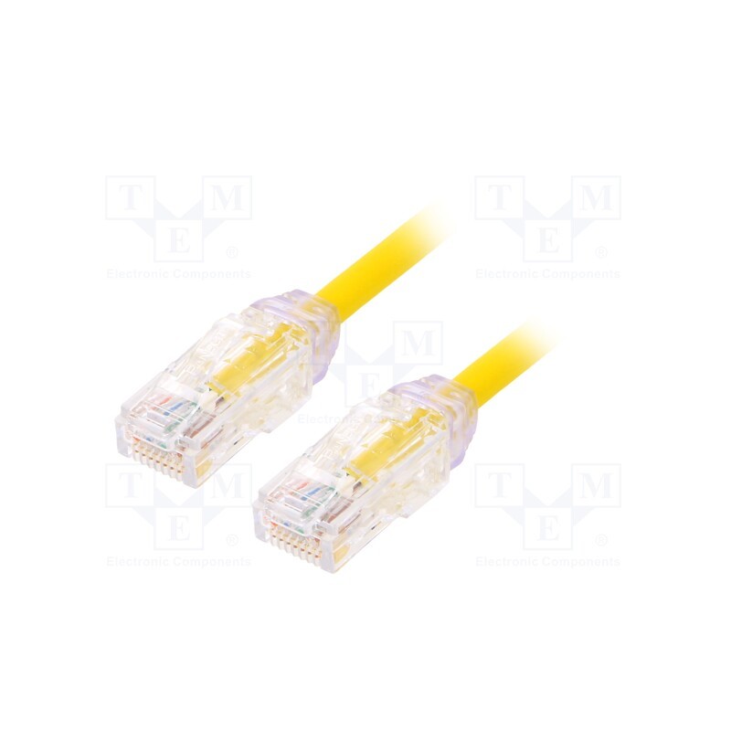 1 pcs x PANDUIT - UTP28X0.5MYL - Patch cord, TX6A-28™,U/UTP, 6a, solid, Cu, LSZH, yellow, 0.5m, 28AWG