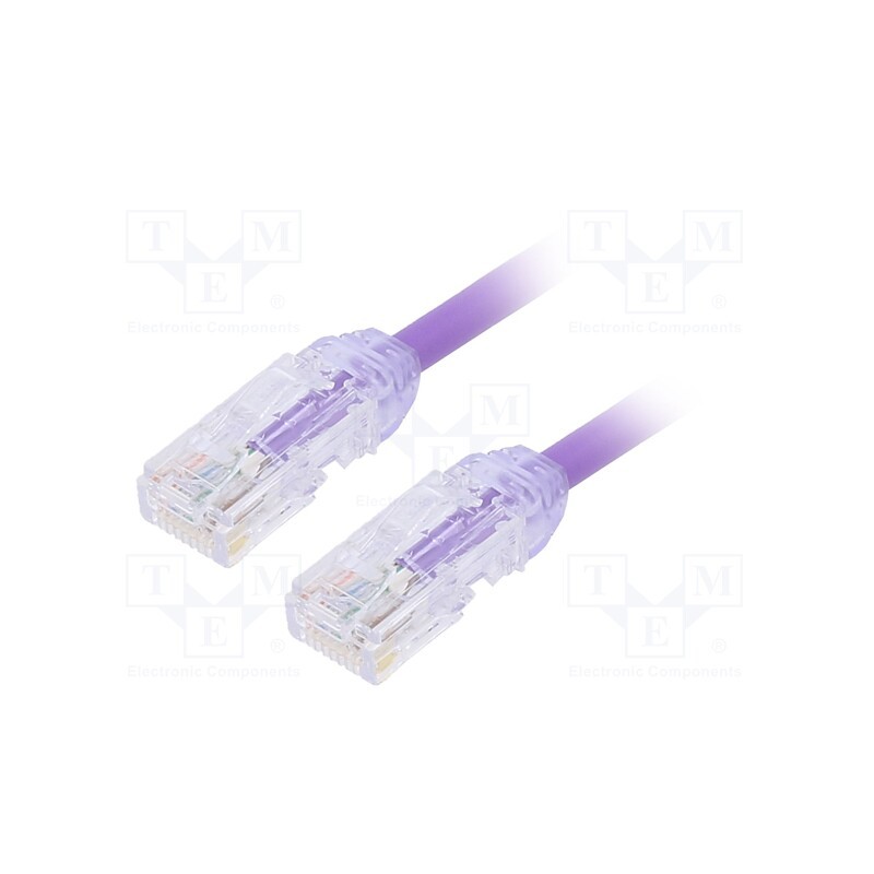 1 pcs x PANDUIT - UTP28X0.5MVL - Patch cord, TX6A-28™,U/UTP, 6a, solid, Cu, LSZH, violet, 0.5m, 28AWG