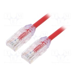 1 pcs x PANDUIT - UTP28X0.5MRD - Patch cord, TX6A-28™,U/UTP, 6a, solid, Cu, LSZH, red, 0.5m, 28AWG