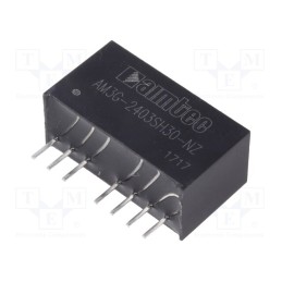 1 pcs x AIMTEC - AM3G-2403SH30-NZ - Converter: DC/DC, 3W, Uin: 18÷36V, Uout: 3.3VDC, Iout: 758mA, SIP8