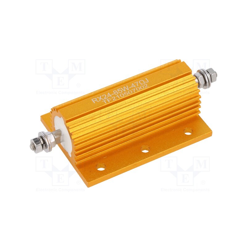 1 pcs x SR PASSIVES - AHP85W-47RJ - Resistor: wire-wound, with heatsink, 47Ω, 85W, ±5%, 50ppm/°C