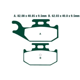 Rear pads yamaha yxr 66 yfm 700 raptor year 06 12