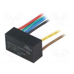 1 pcs x RECOM - RCD-24-0.70/W/X3 - Converter: DC/DC, Uin: 4.5÷36V, Uout: 2÷35VDC, Iout: 700mA, cables