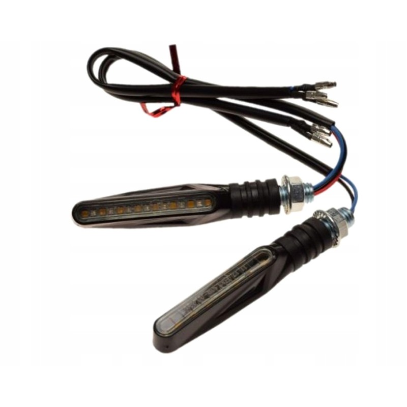 Sequential turn signal, floating, black, smoked, M10 LED lampshade