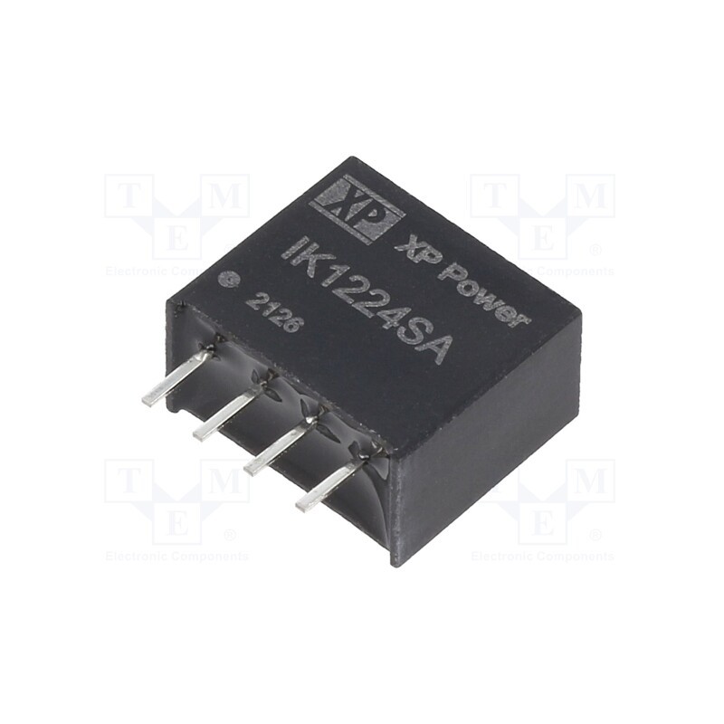 1 pcs x XP POWER - IK1224SA - Converter: DC/DC, 250mW, Uin: 12V, Uout: 24VDC, Iout: 10.41mA, SIP