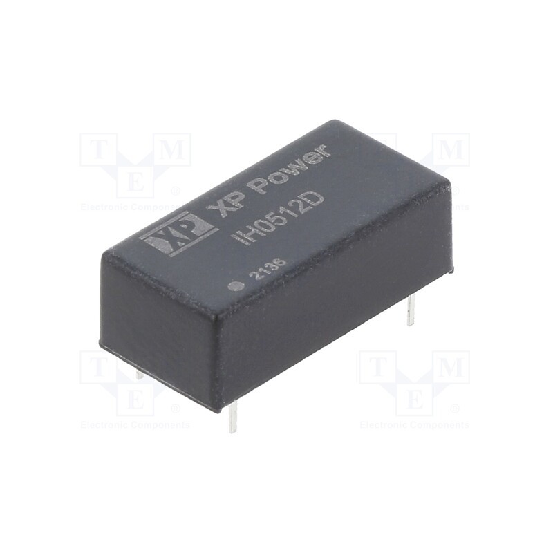 1 pcs x XP POWER - IH0512D - Converter: DC/DC, 2W, Uin: 5V, Uout: 12VDC, Uout2: -12VDC, Iout: 84mA