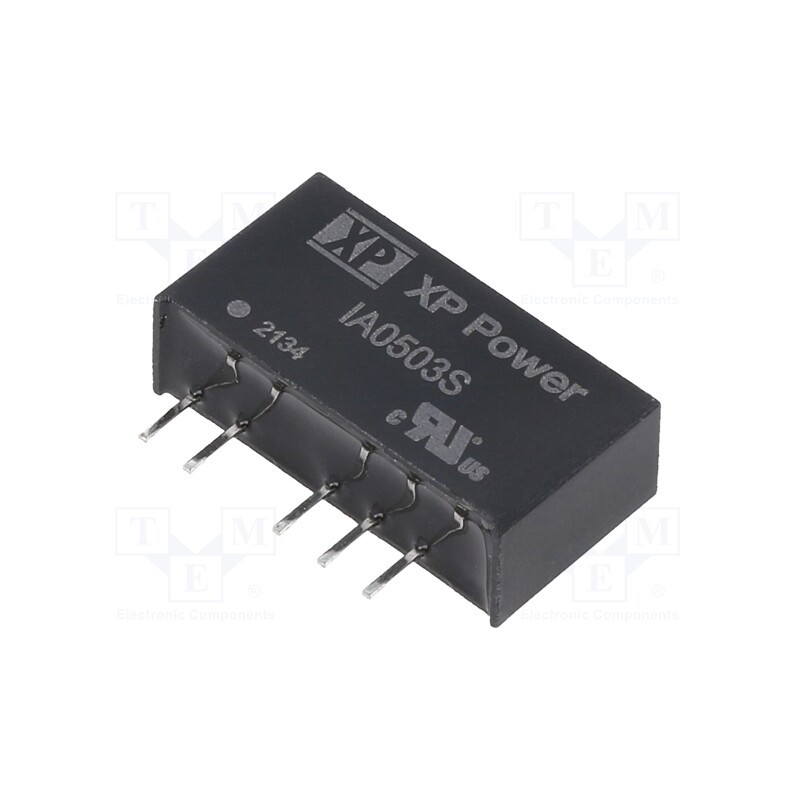 1 pcs x XP POWER - IA0503S - Converter: DC/DC, 1W, Uin: 5V, Uout: 3.3VDC, Uout2: -3.3VDC, SIP, THT