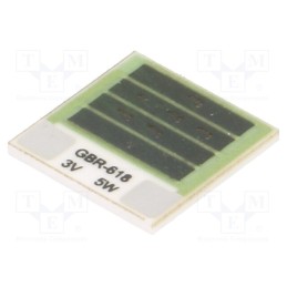 1 pcs x TELPOD - GBR-618-3-5-2 - Resistor: thick film, heating, glued, 1.8Ω, 5W, 12.7x12.7x1mm