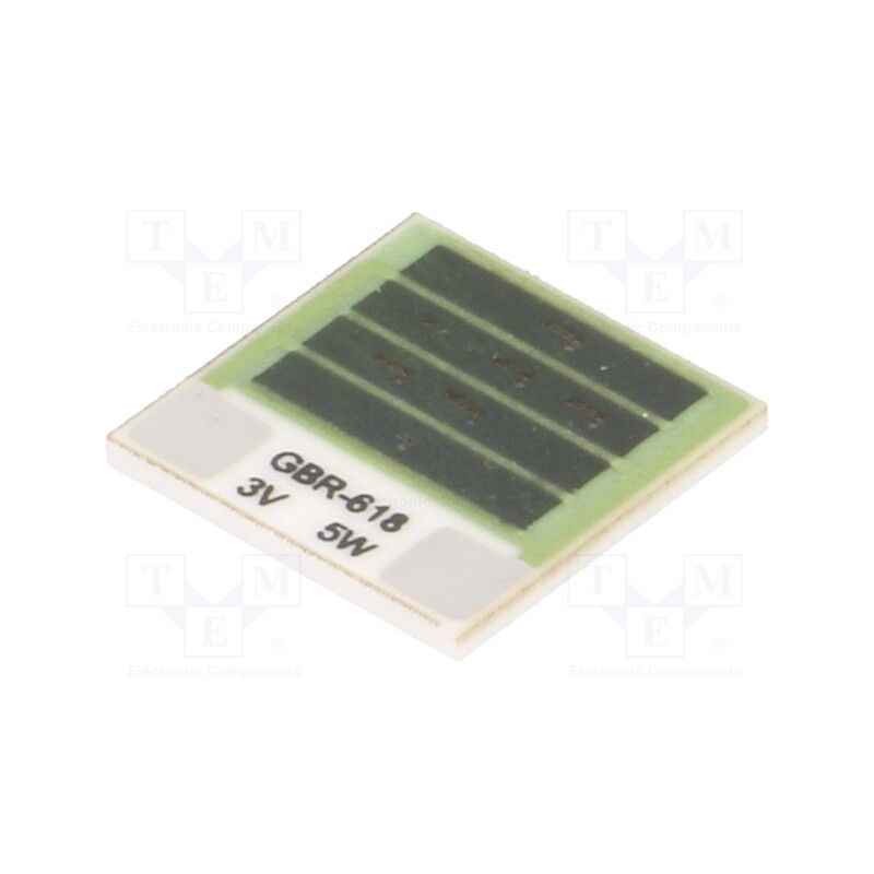 1 pcs x TELPOD - GBR-618-3-5-2 - Resistor: thick film, heating, glued, 1.8Ω, 5W, 12.7x12.7x1mm