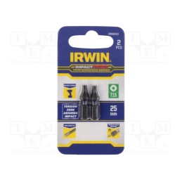 1 pcg x IRWIN - IW6061615 - Screwdriver bit, Torx®, TX15, Mounting: 1/4' (C6,3mm), 2pcs.