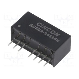 1 pcs x CINCON - EC3SA-24S05N - Converter: DC/DC, 3W, Uin: 18÷36V, Uout: 5VDC, Iout: 0÷600mA, SIP8