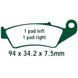 Front brake pads honda trx 450 r trx 700 xx