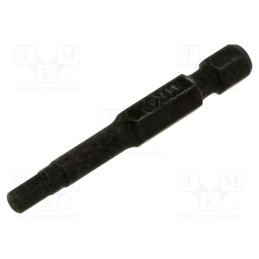 1 pcs x KING TONY - 715004H - Screwdriver bit, hex key, HEX 4mm, Overall len: 50mm