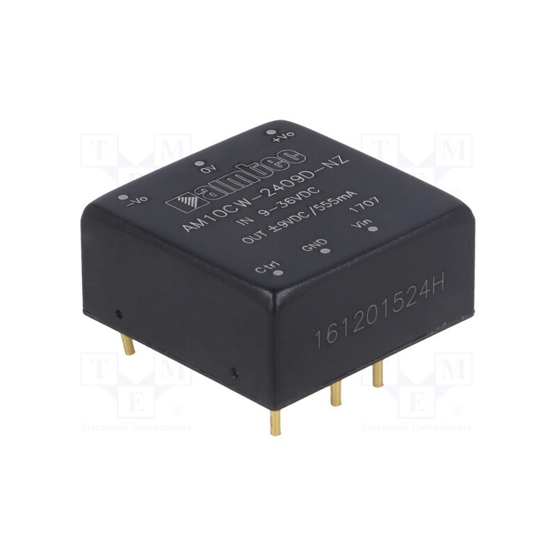 1 pcs x AIMTEC - AM10CW-2409D-NZ - Converter: DC/DC, 10W, Uin: 9÷36V, Uout: 9VDC, Uout2: -9VDC, 1'x1'