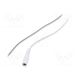1 pcs x WEST POL - S25-TT-T050-500WH - Cable, 2x0.5mm2, wires,DC 5,5/2,5 socket, straight, white, 5m