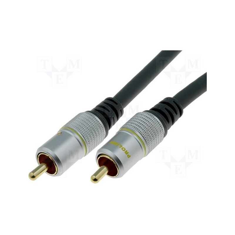 1 pcs x PROLINK - - - Cable, RCA plug,both sides, 15m, Plating: gold-plated, black