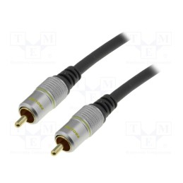 1 pcs x PROLINK - - - Cable, RCA plug,both sides, 15m, Plating: gold-plated, black