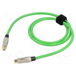 1 pcs x TASKER - TK521PSF-V - Cable, RCA socket,both sides, 1m, Plating: gold-plated, green