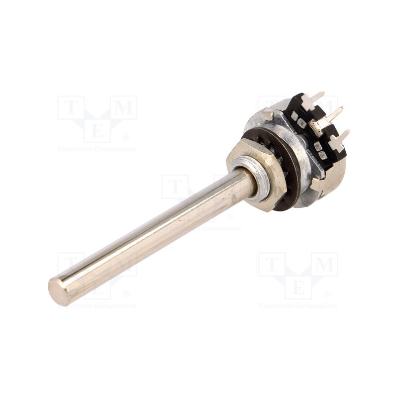 1 pcs x PIHER - T-21AHM0607104A2020 - Potentiometer: shaft, single turn, 100kΩ, 200mW, THT, 6mm, metal