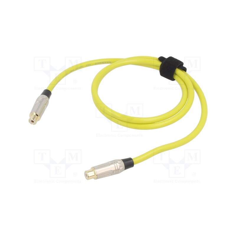 1 pcs x TASKER - TK521PSF-G - Cable, RCA socket,both sides, 1m, Plating: gold-plated, yellow