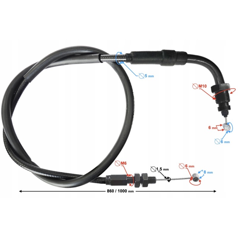 Voge 500ac 525acx start throttle cable