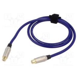 1 pcs x TASKER - TK521PSF-B - Cable, RCA socket,both sides, 1m, Plating: gold-plated, blue