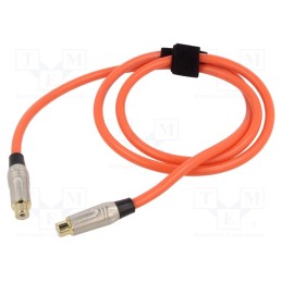 1 pcs x TASKER - TK521PSF-A - Cable, RCA socket,both sides, 1m, Plating: gold-plated, orange