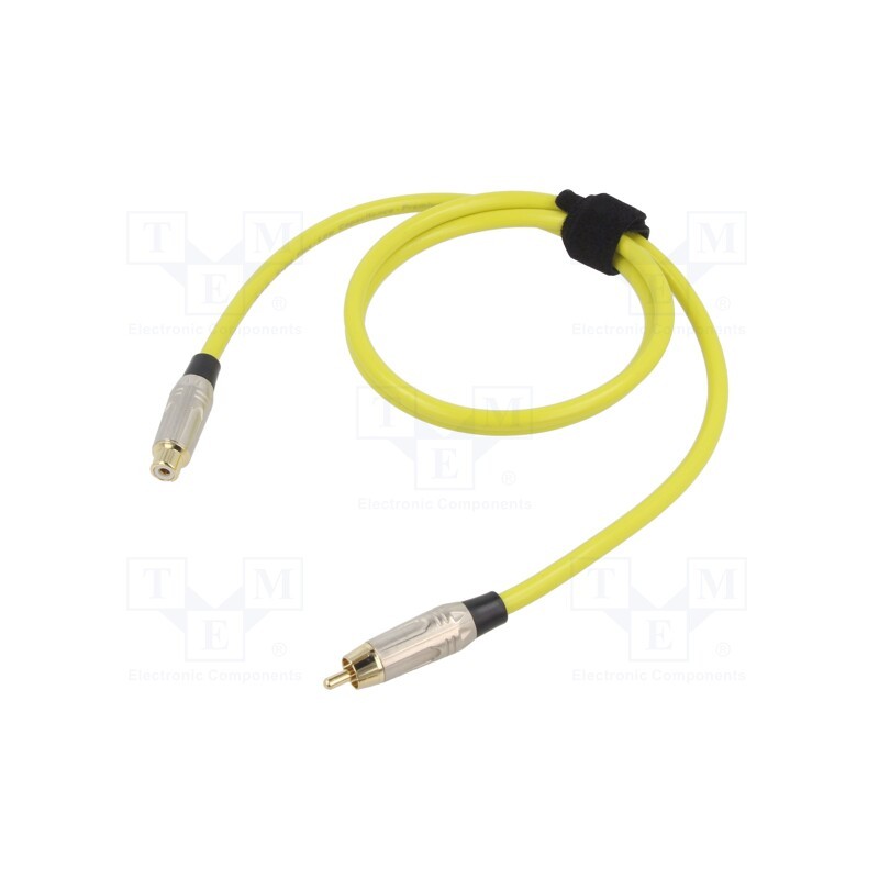 1 pcs x TASKER - TK511PSF-G - Cable, RCA socket,RCA plug, 1m, Plating: gold-plated, yellow