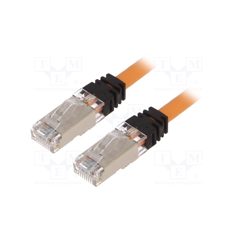 1 pcs x PANDUIT - STP6X1MOR - Patch cord, S/FTP,TX6A™ 10Gig, 6a, stranded, Cu, LSZH, orange, 1m