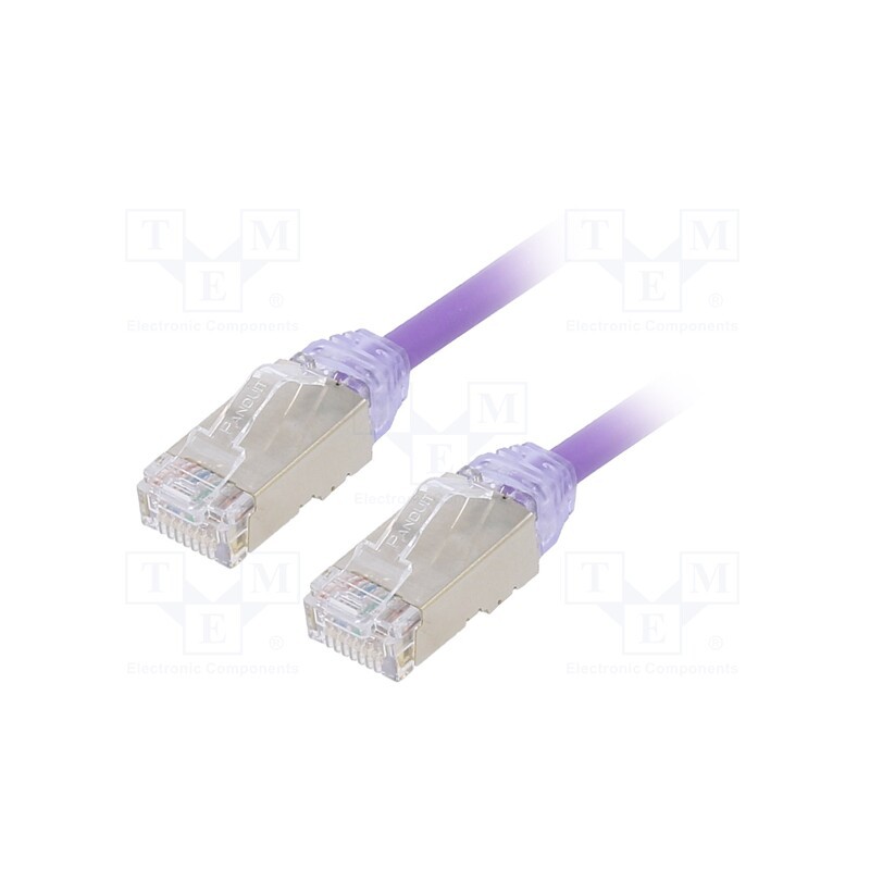 1 pcs x PANDUIT - STP28X3MVL - Patch cord, F/UTP,TX6A-28™, 6a, solid, Cu, LSZH, violet, 3m, 28AWG