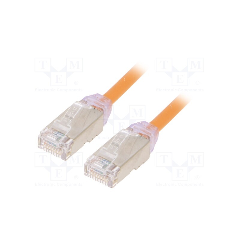 1 pcs x PANDUIT - STP28X3MOR - Patch cord, F/UTP,TX6A-28™, 6a, solid, Cu, LSZH, orange, 3m, 28AWG