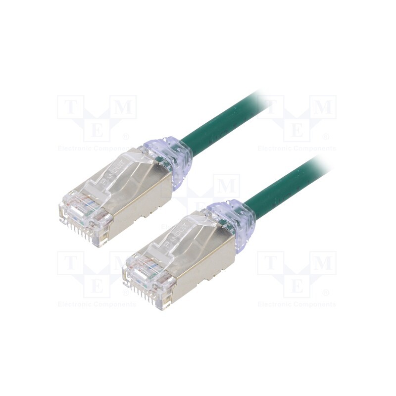 1 pcs x PANDUIT - STP28X3MGR - Patch cord, F/UTP,TX6A-28™, 6a, solid, Cu, LSZH, green, 3m, 28AWG