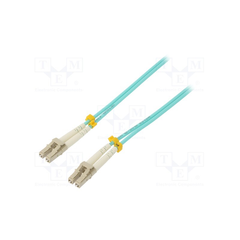 1 pcs x QOLTEC - 54080 - Fiber patch cord, OM3, LC/UPC,both sides, 10m, LSZH, green